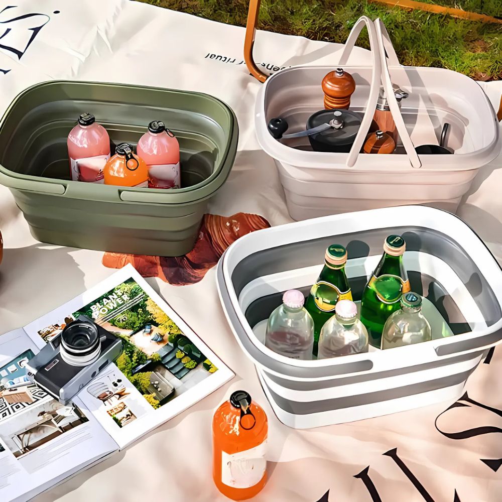 Foldable Ultra Flex Multi-Use Basket – For Camping, BBQ and Household Use | Stornfield