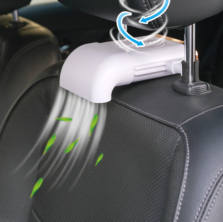 Multi-function Mini Car Back Seat Fan with Adjustable 3 Speeds, Micro USB Power Supply and Easy Installation, Compatible for Most Cars | Stornfield