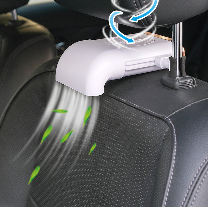 Multi-function Mini Car Back Seat Fan with Adjustable 3 Speeds, Micro USB Power Supply and Easy Installation, Compatible for Most Cars | Stornfield