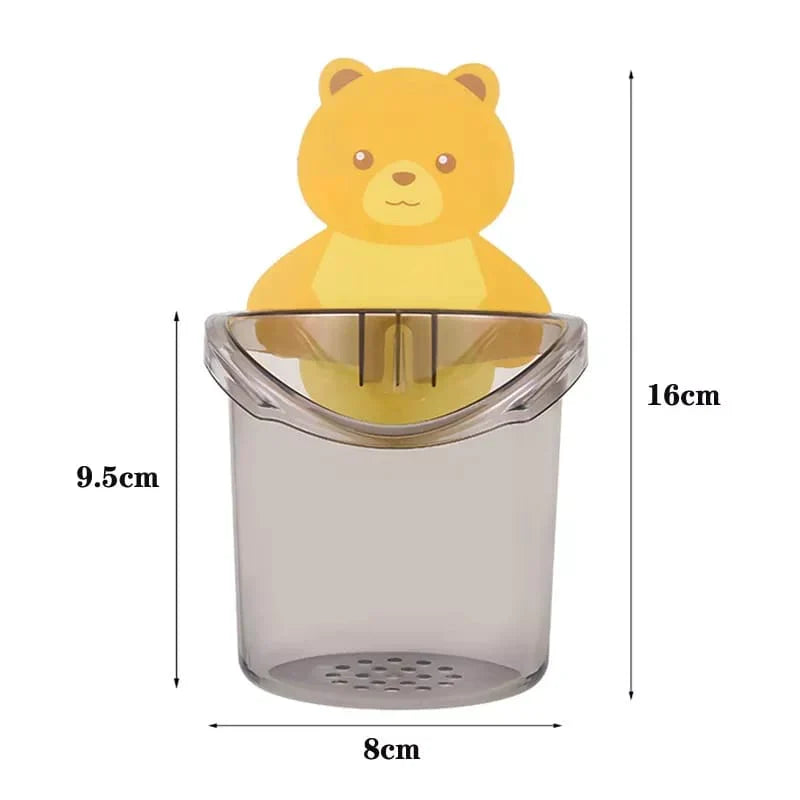 Bear Toothbrush Holder Cup Wall Mounted Stornfield