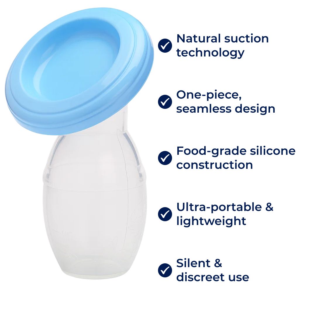 Silkie | Manual Silicone Breast Pump – Natural Suction – One-piece Design – Portable Comfort for Stornfield Moms