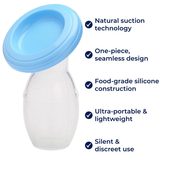 Silkie | Manual Silicone Breast Pump – Natural Suction – One-piece Design – Portable Comfort for Stornfield Moms