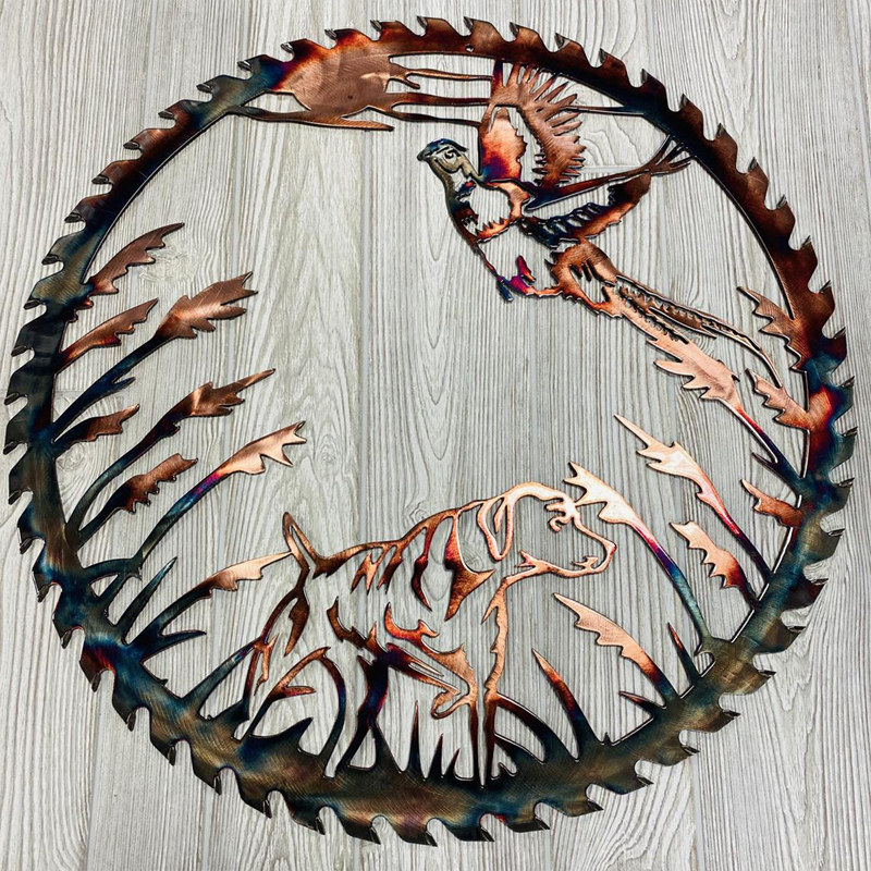 Solo Mallard Hunting & Trout Fishing Scene Creative Metal Wall Art Crafts | Stornfield