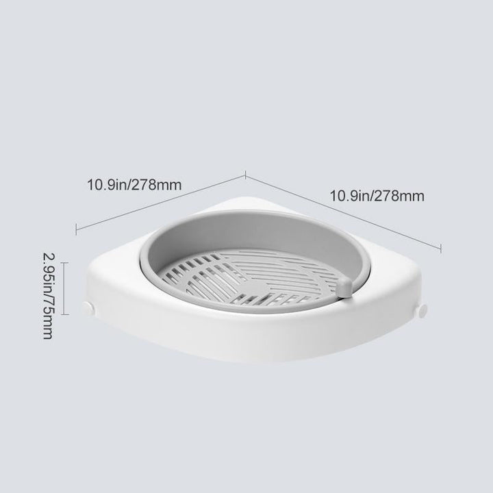 Corner Rotating Shelf Bathroom | Stornfield