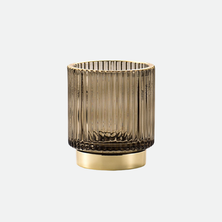 Stornfield | Elise Gold Plated Glass Makeup Halter & Organizer