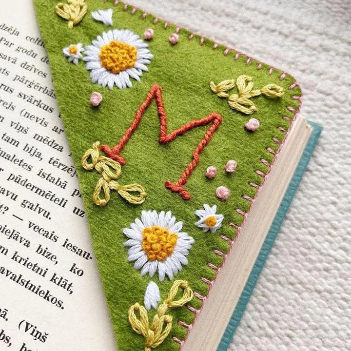 Personalized Hand Embroidered Corner Bookmark | Stornfield