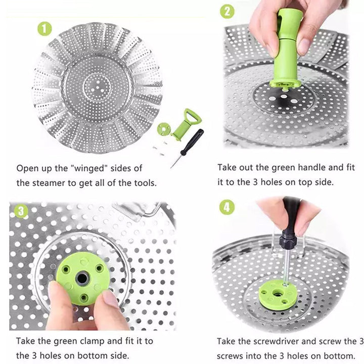 Flower-shaped Steel Folding Steamer | Stornfield