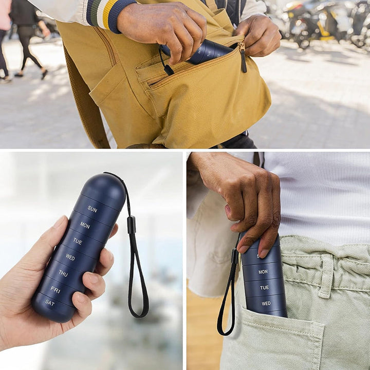 Stornfield | Organisateur de Pilules Portable 7 Jours pour Voyage