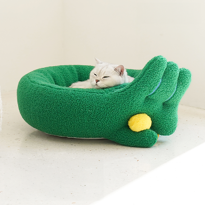 Pawsome Gesture Pet Bed Cozy Plush Dog Cat Bed Removable Cushion | Stornfield