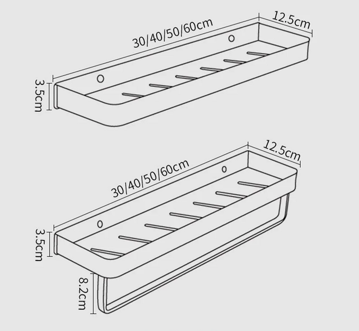 ALUMAX – Black Aluminum Corner Shelf without Drilling Stornfield