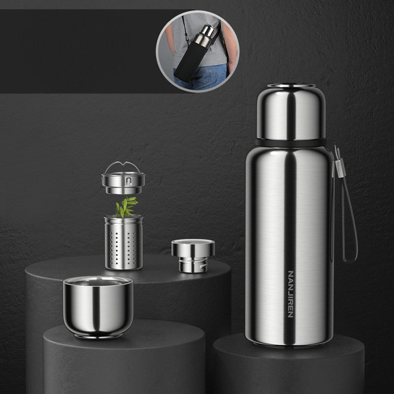 Stornfield | Insulated Thermos Water Bottle, with Tea Filter & Wide-mouth Opening, for Coffee, Tea & Cold Beverage
