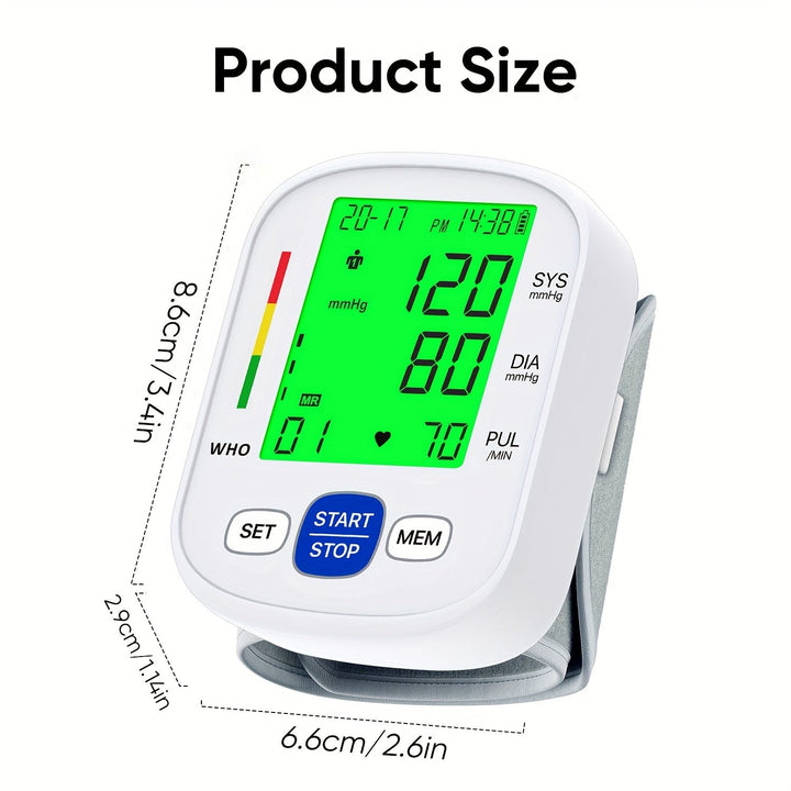 Wrist blood pressure monitor with illuminated display | Stornfield
