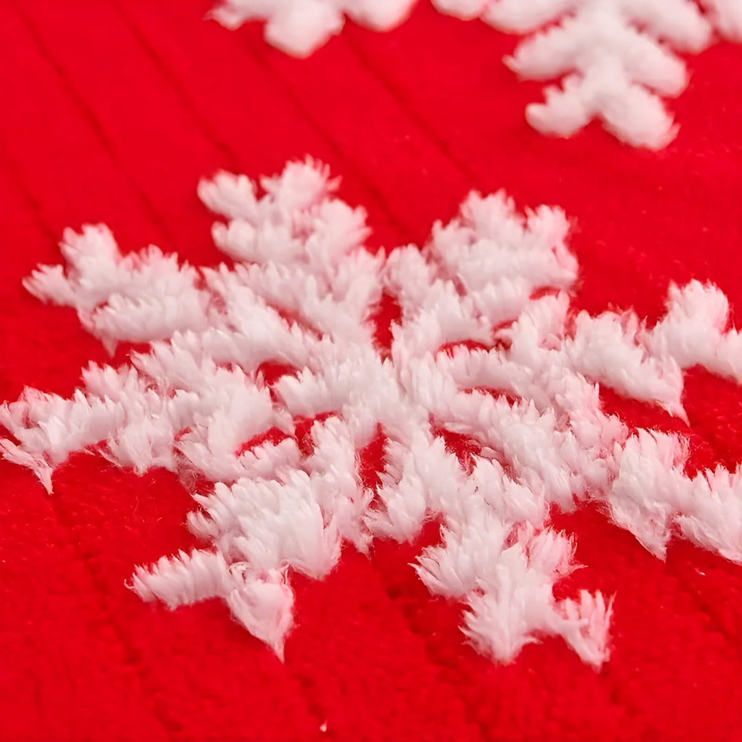 Soft fleece Stornfieldanket with snowflake pattern – Cozy & warming | Perfect for sofa and bed | Stornfield