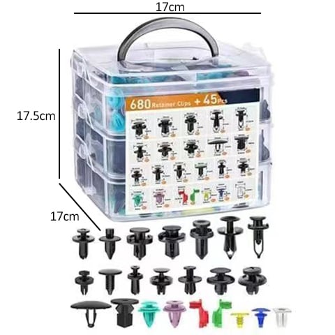Car Fastening Clips Set 680 Pieces | Stornfield