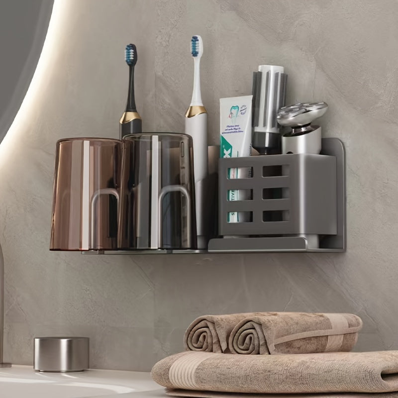 Stornfield | BristleHub Wall-Mounted Electric Toothbrush Holder – Aluminium Bathroom Organiser with Drainage Holes