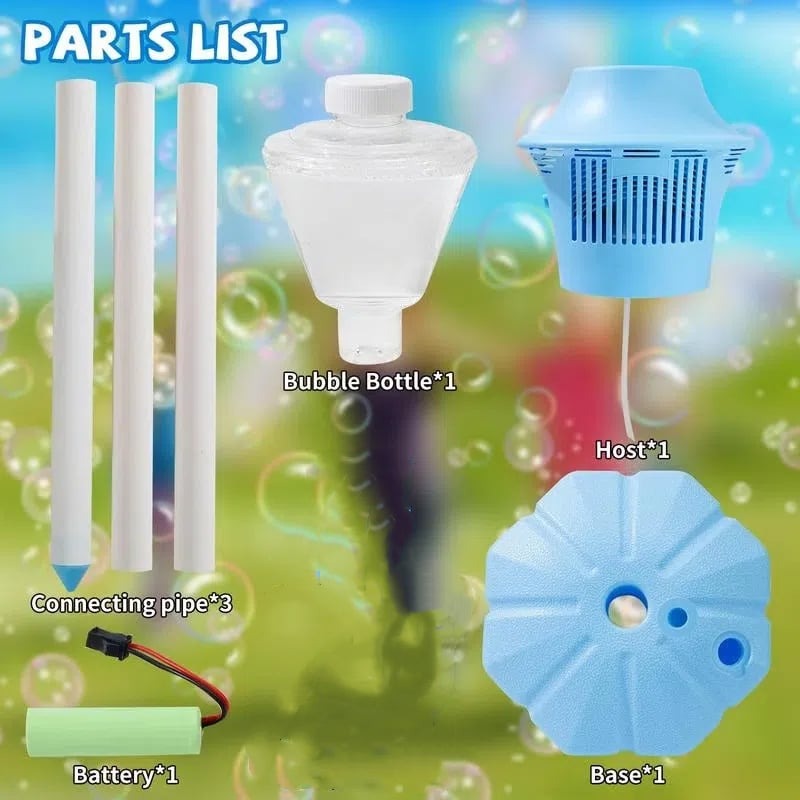 Stornfield | Automatic Bubble Maker for Kids | BubbleFun Magical Bubble Play | 20,000+ Bubbles/Min | Adjustable Height | Portable