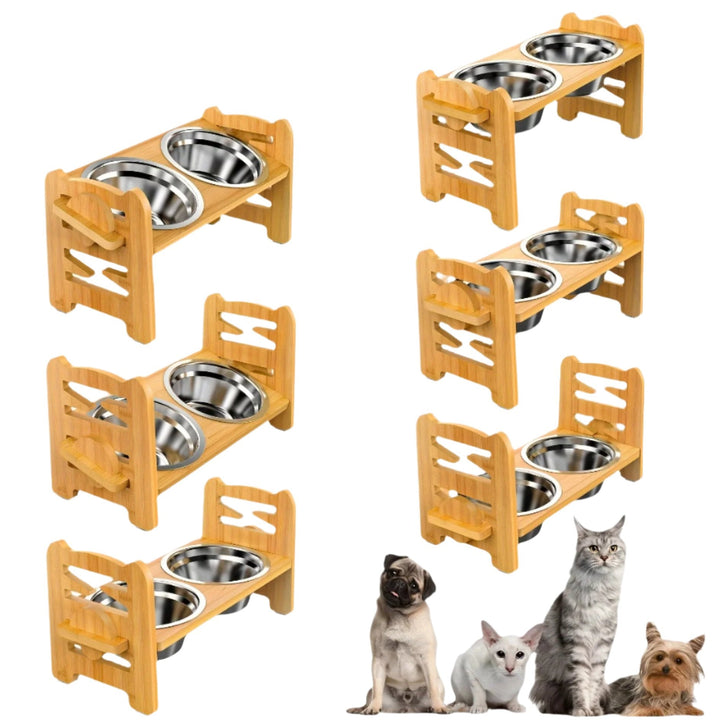 Stornfield Non-Slip Raised Dog Bowl Stand with Double Bowls