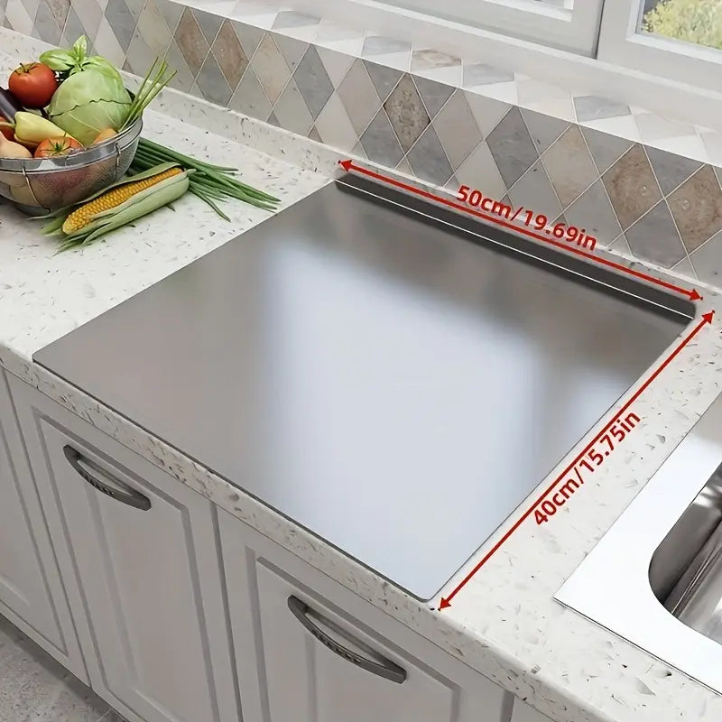 Double-sided cutting board made of stainless steel – Non-slip & hygienic | Perfect for the kitchen | Stornfield
