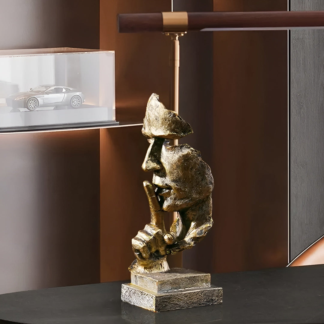 Abstract Thinker Sculpture – Modern Deco Figure made of Resin | Perfect for Living Room & Office | Stornfield