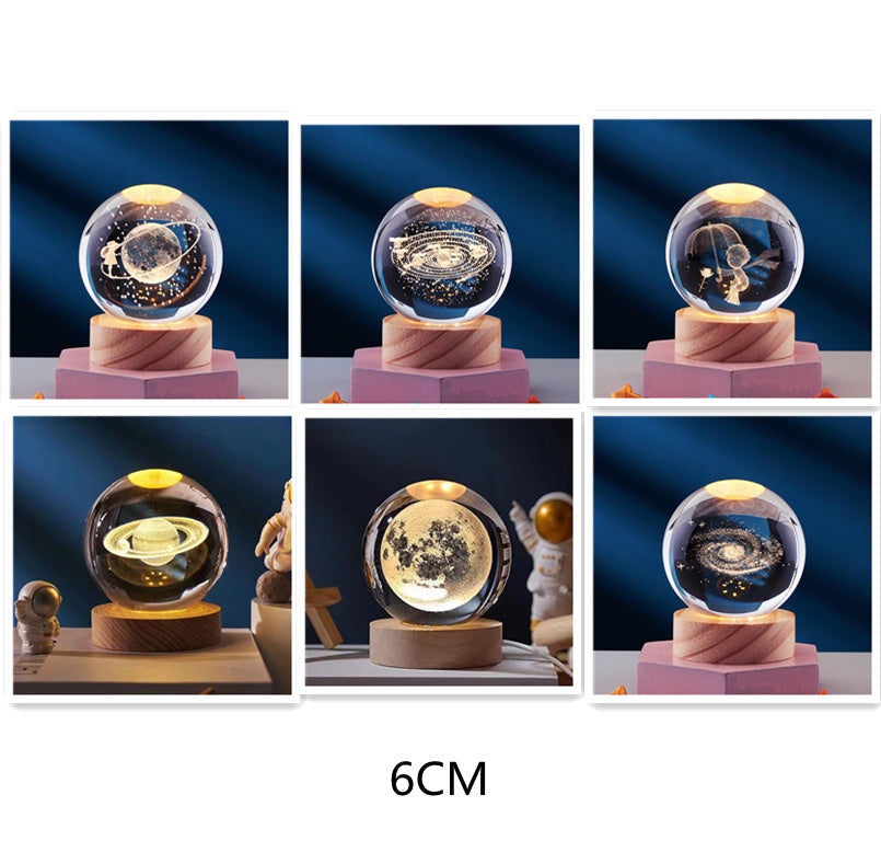 CrystalLight - 3D Crystal Night Lamp with LED Lighting | Ambient Lighting for Bedroom or Living Room | Stornfield