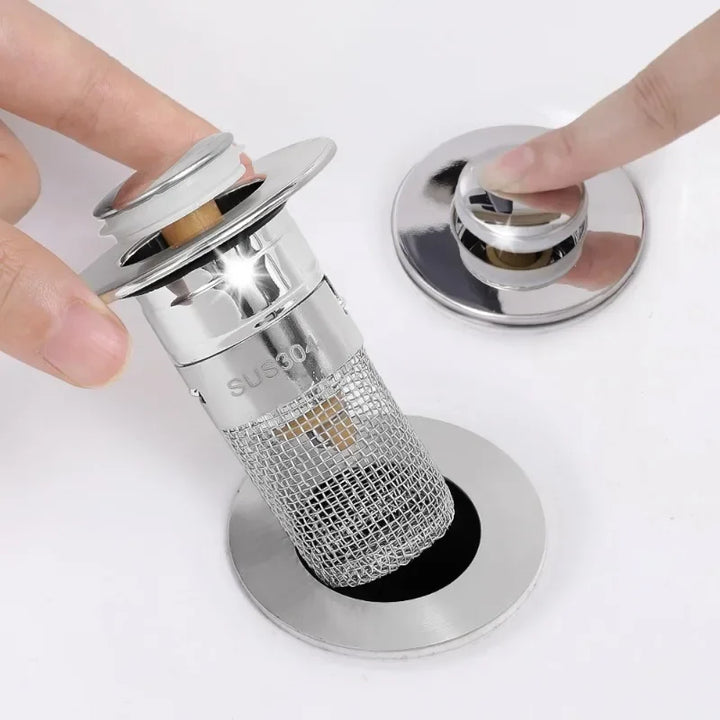 Stainless Steel Drain Filter with Hair Catcher – Rustproof Sieve for Kitchen and Bathroom, Clog-free | Stornfield