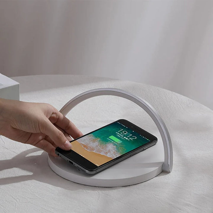 3-in-1 Wireless Charger, Phone Stand, and Stornfield LED Lamp
