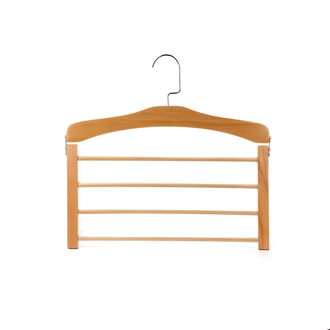 Wooden Clothes Hanger Space Saving with Sturdy Metal Hook | Stornfield