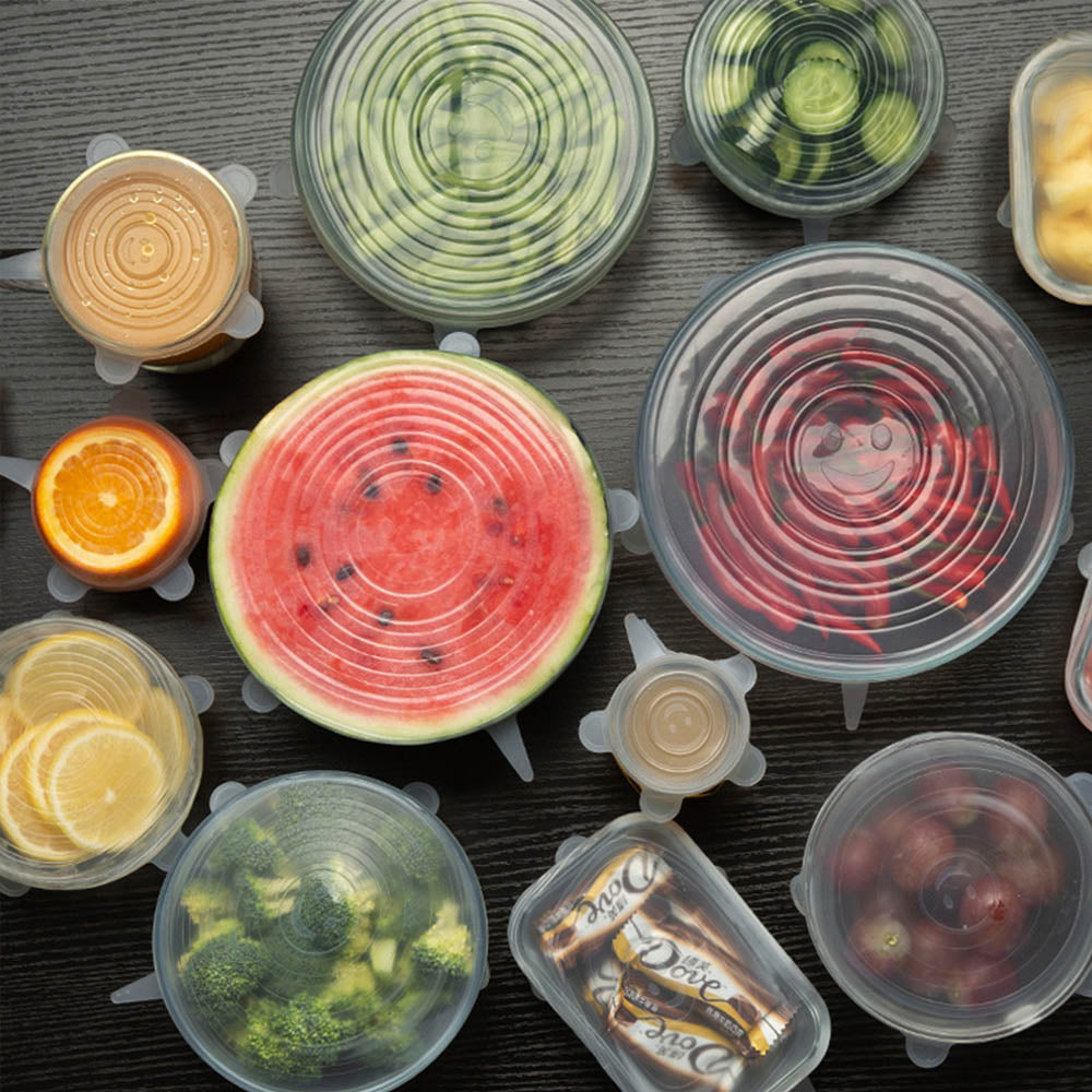 6pcs Adaptable Lid Silicone Cover Food Caps Elastic Stretchy Lids | Stornfield