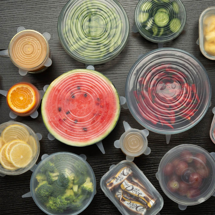 6pcs Adaptable Lid Silicone Cover Food Caps Elastic Stretchy Lids | Stornfield
