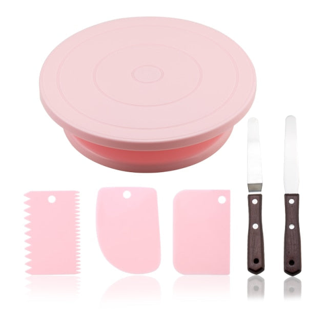 6Pcs Set Cake Turntable Rotating Cake Stand Rotary Table Cake Table | Stornfield