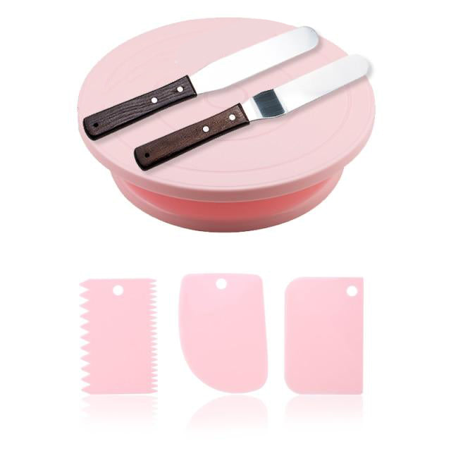 6Pcs Set Cake Turntable Rotating Cake Stand Rotary Table Cake Table | Stornfield