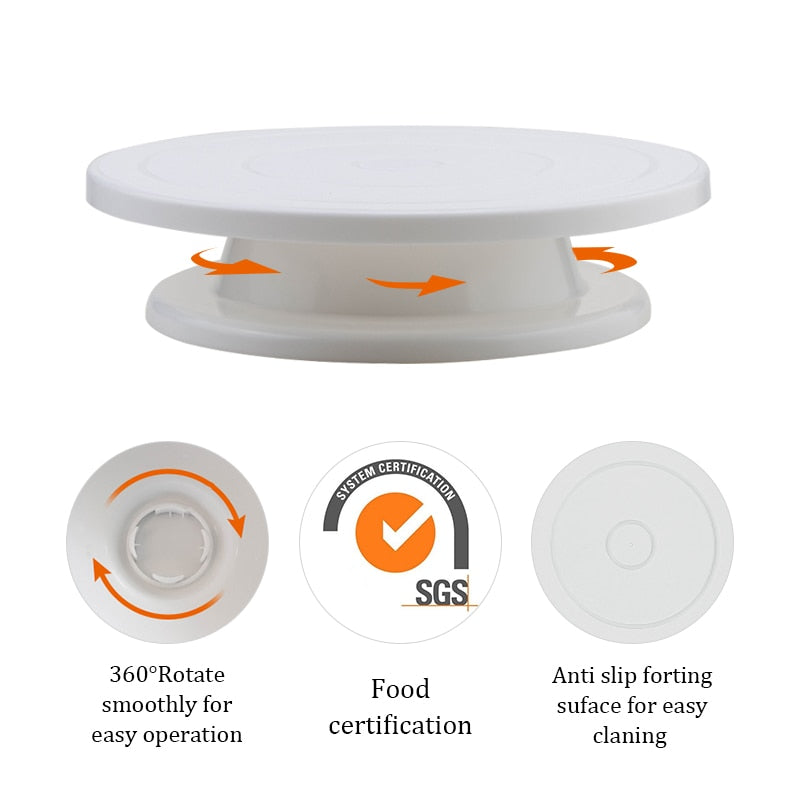 6Pcs Set Cake Turntable Rotating Cake Stand Rotary Table Cake Table | Stornfield