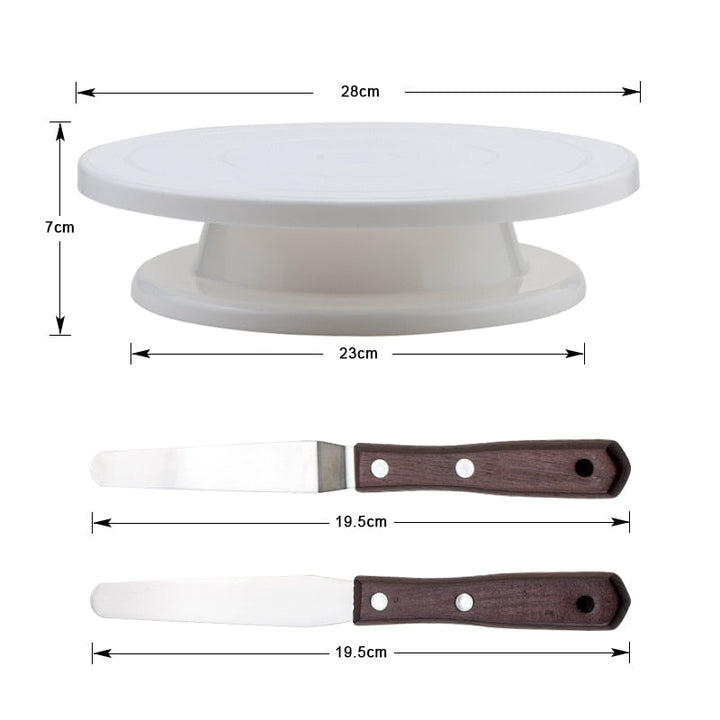 6Pcs Set Cake Turntable Rotating Cake Stand Rotary Table Cake Table | Stornfield