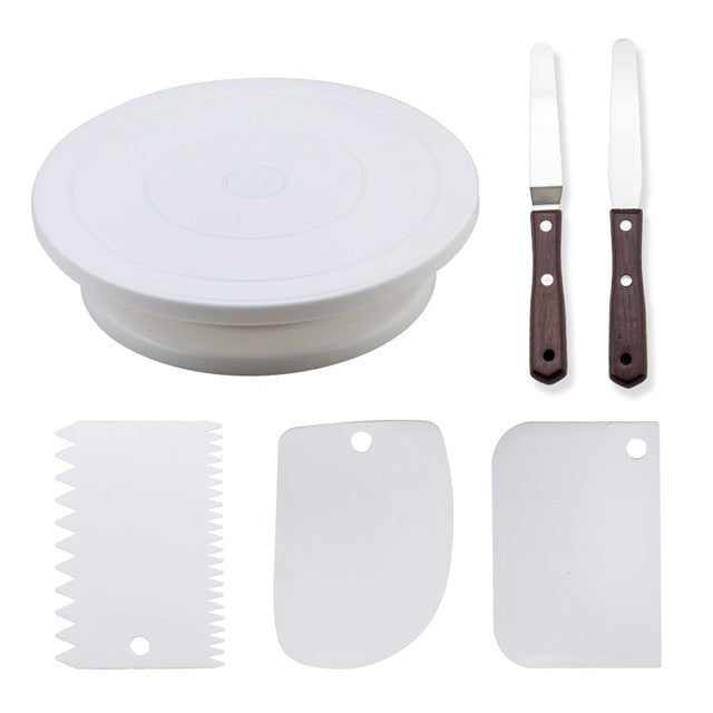 6Pcs Set Cake Turntable Rotating Cake Stand Rotary Table Cake Table | Stornfield