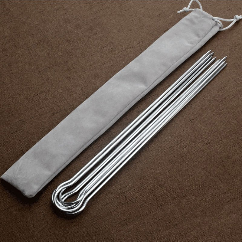 6pcs U shape BBQ Skewers Stainless steel Kebab Skewer with Skewer Bag | Stornfield