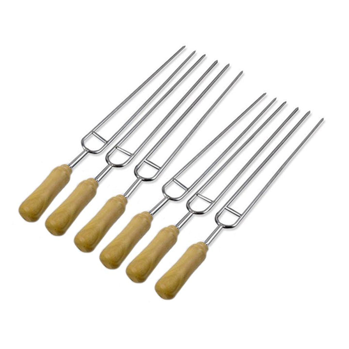 6pcs U-Shaped Wooden Handle BBQ Skewers | Stornfield