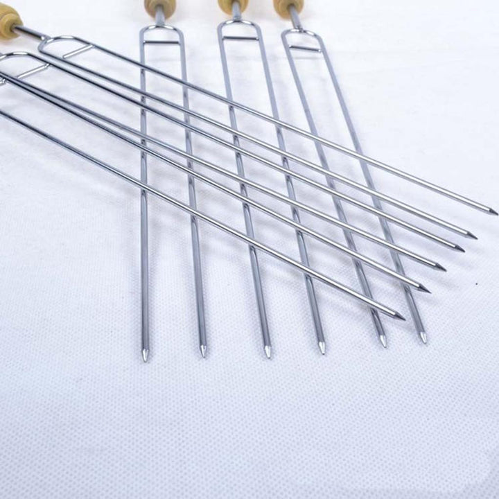 6pcs U-Shaped Wooden Handle BBQ Skewers | Stornfield