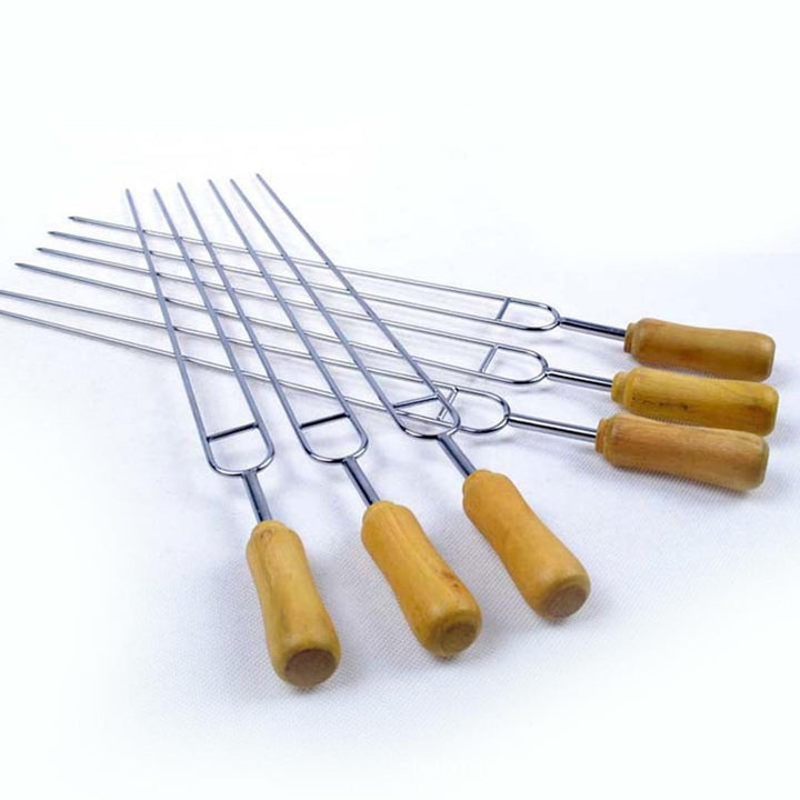 6pcs U-Shaped Wooden Handle BBQ Skewers | Stornfield