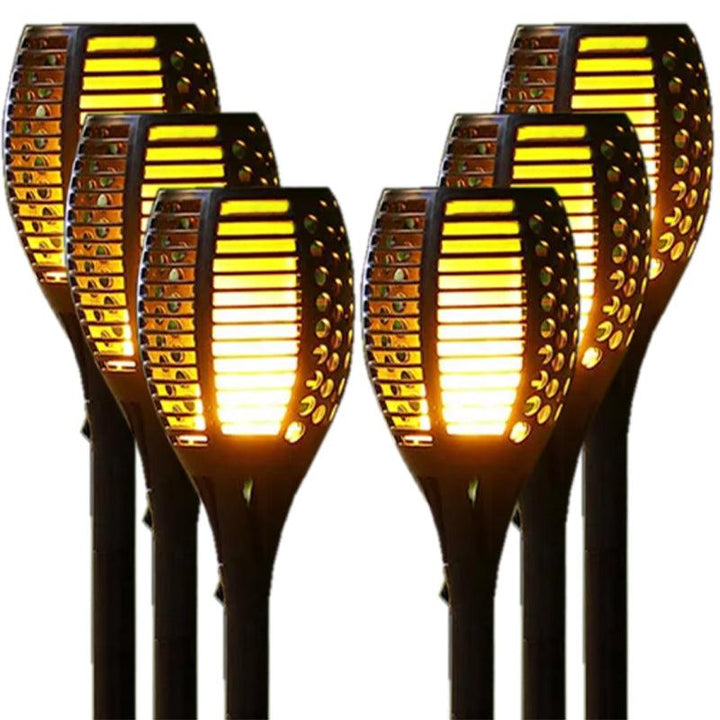 Solar-powered garden torch with flame effect - LED flashlight for outdoor use, weatherproof and energy-saving | Stornfield