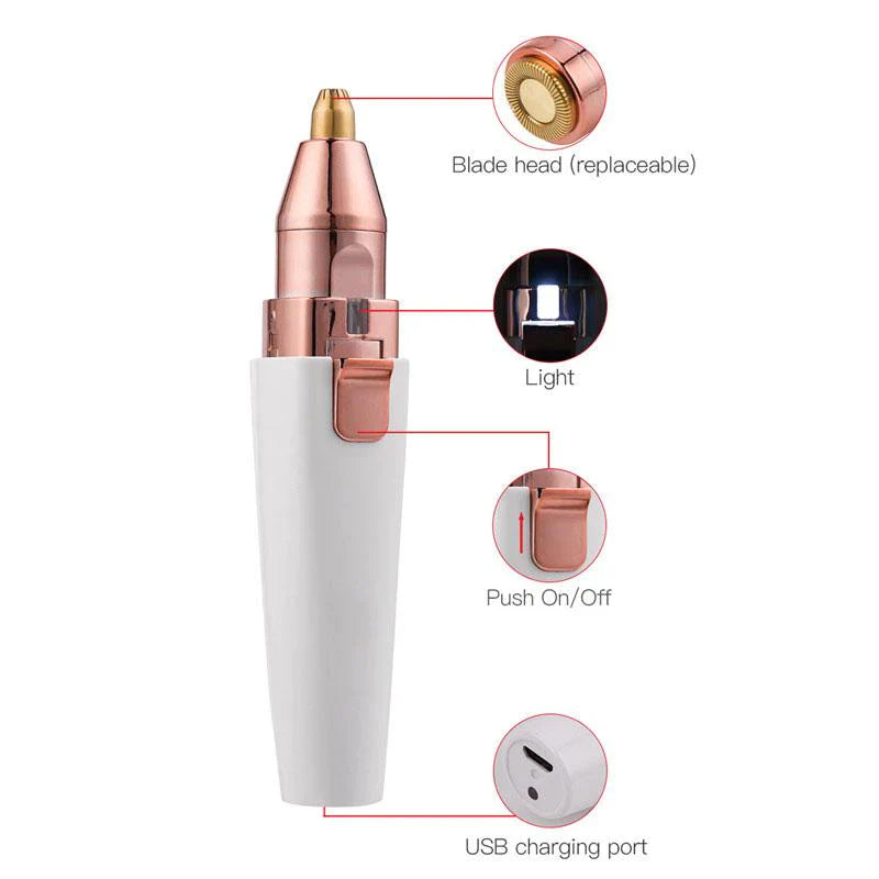 2-in-1 Facial Hair Trimmer with Light Stornfield