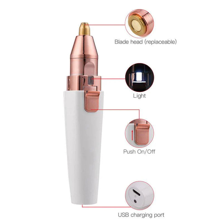 2-in-1 Facial Hair Trimmer with Light Stornfield