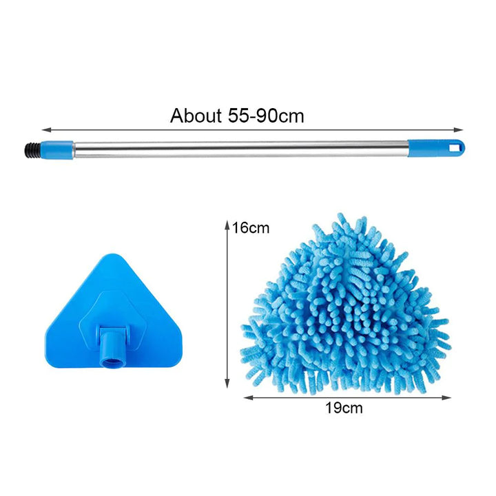 180-Degree Rotatable Adjustable Microfiber Telescopic Triangle Mop, Stornfield