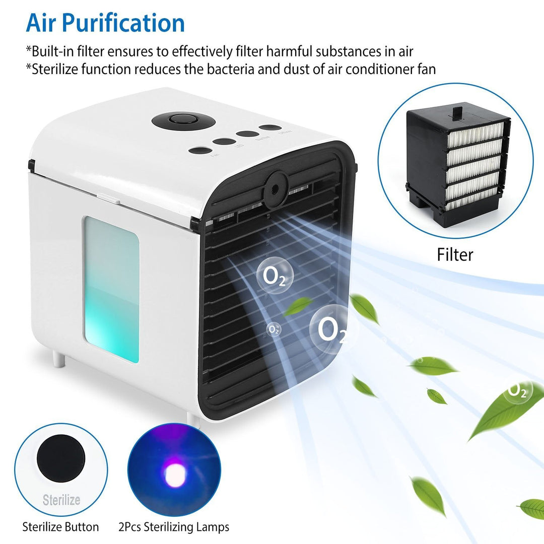 Stornfield | Ventilateur refroidisseur portable mini climatiseur switchable 7 couleurs