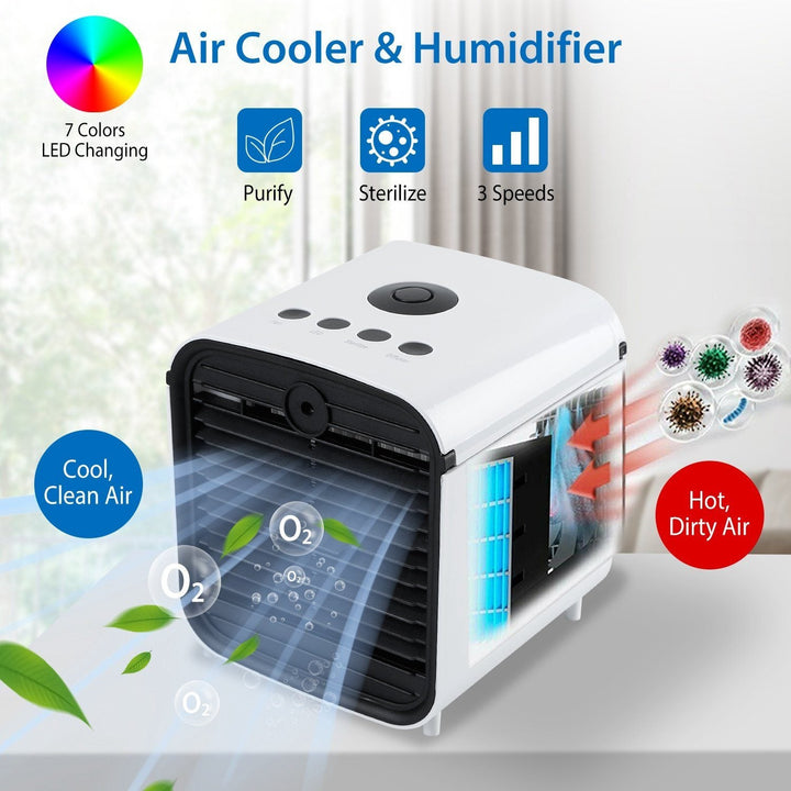 Stornfield | Ventilateur refroidisseur portable mini climatiseur switchable 7 couleurs