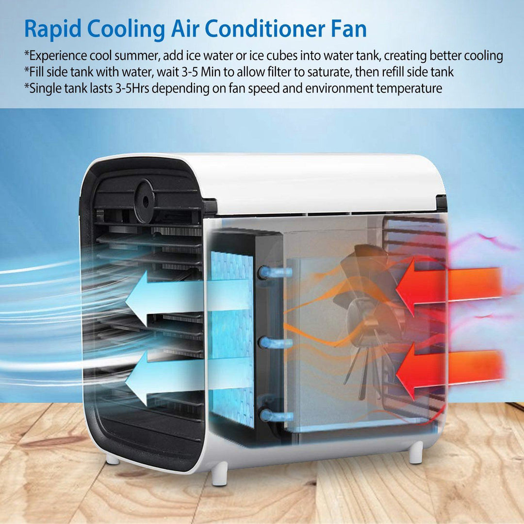 Stornfield | Ventilateur refroidisseur portable mini climatiseur switchable 7 couleurs