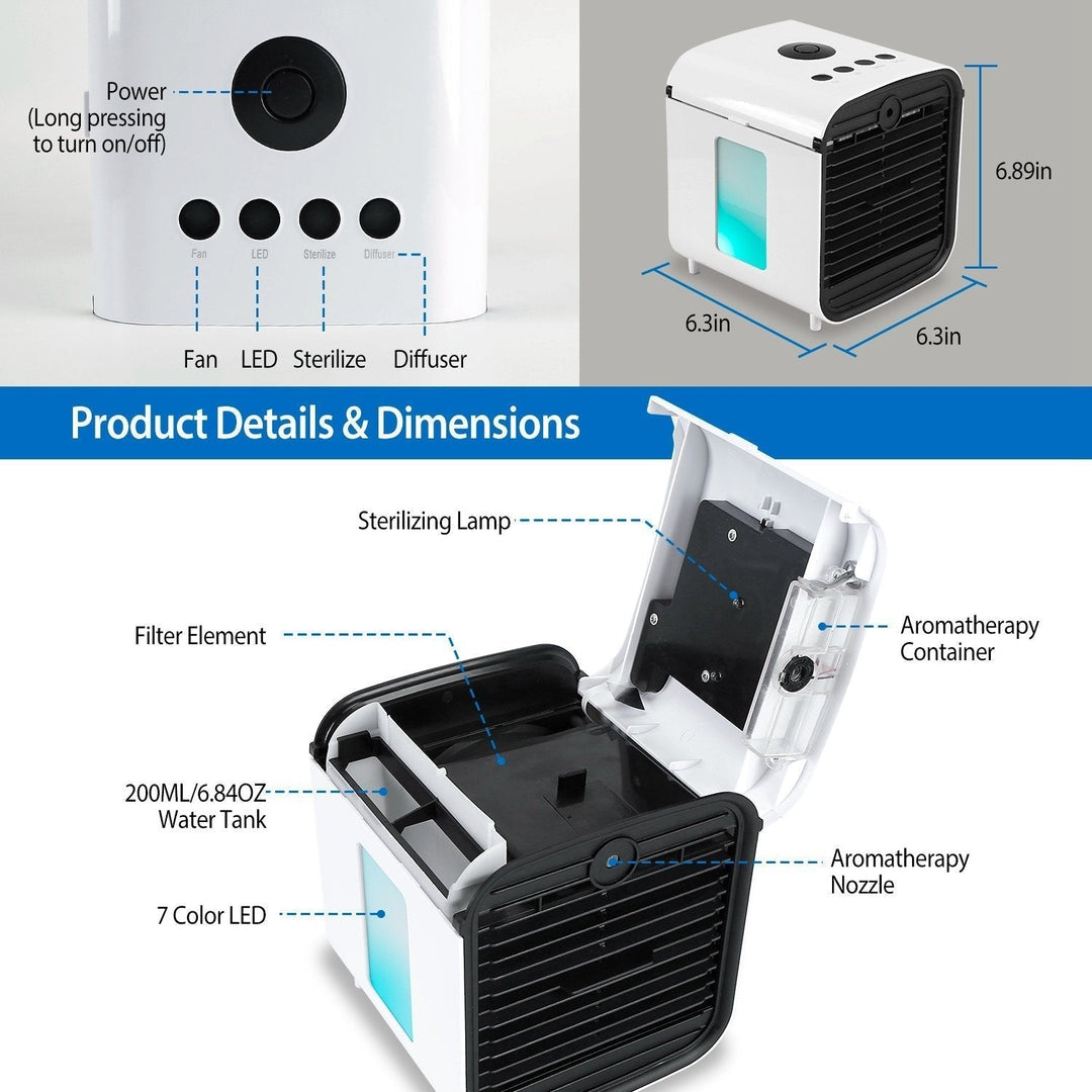 Stornfield | Ventilateur refroidisseur portable mini climatiseur switchable 7 couleurs