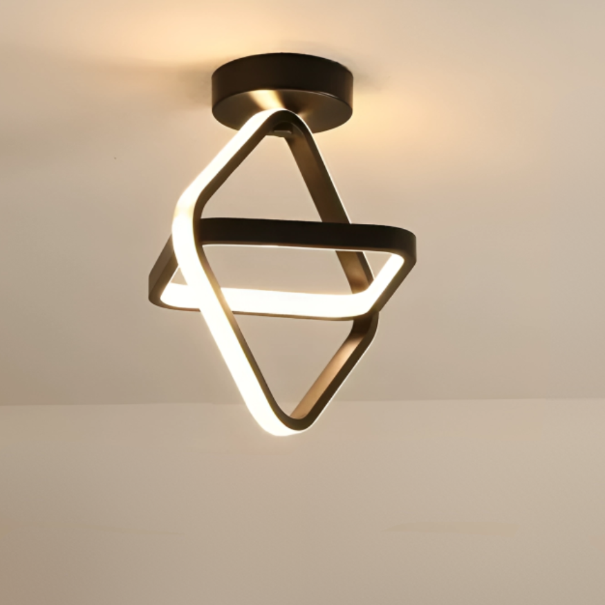 Modern LED Ceiling Lamp 18W | Creative Design with 2 Rings | Energy-Efficient Lighting for Living Room & Office 24 cm | Stornfield