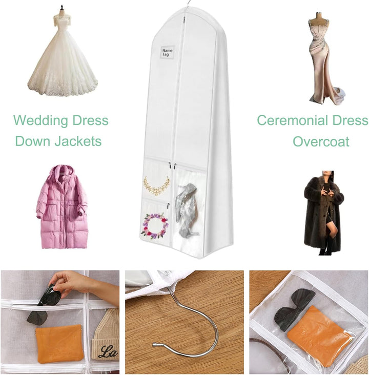 Stornfield | Full-Length Wedding Dress Storage Set – Dustproof Bridal Gown Cover (1+1 FREE)