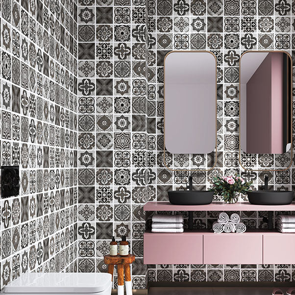 Stornfield | Multitone Vinyl Flooring, Laminate and Adhesive, Porcelain Tile Look, PVC Flooring