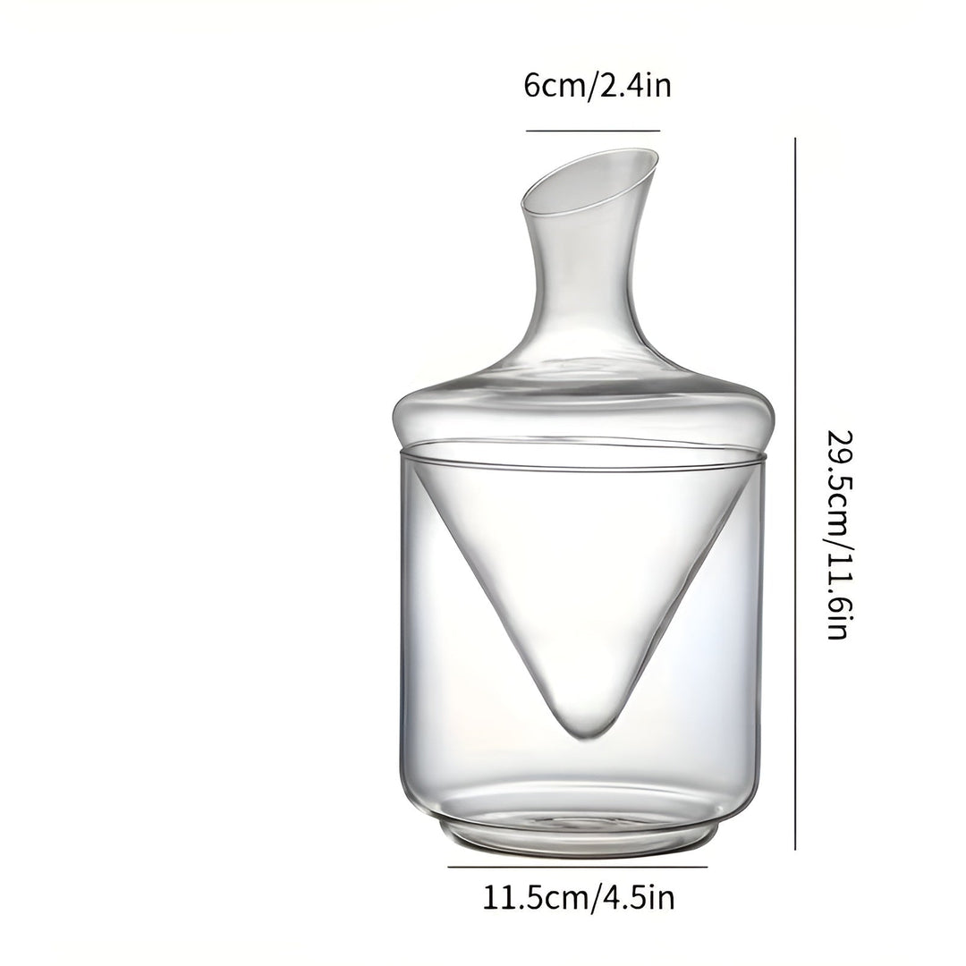 Wine Decanter with Quick Aeration – Elegant Waterfall Design made of Glass | For More Intense Aroma and Stylish Wine Enjoyment | Stornfield